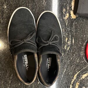 Supra Men's Black Sneakers with White Soles